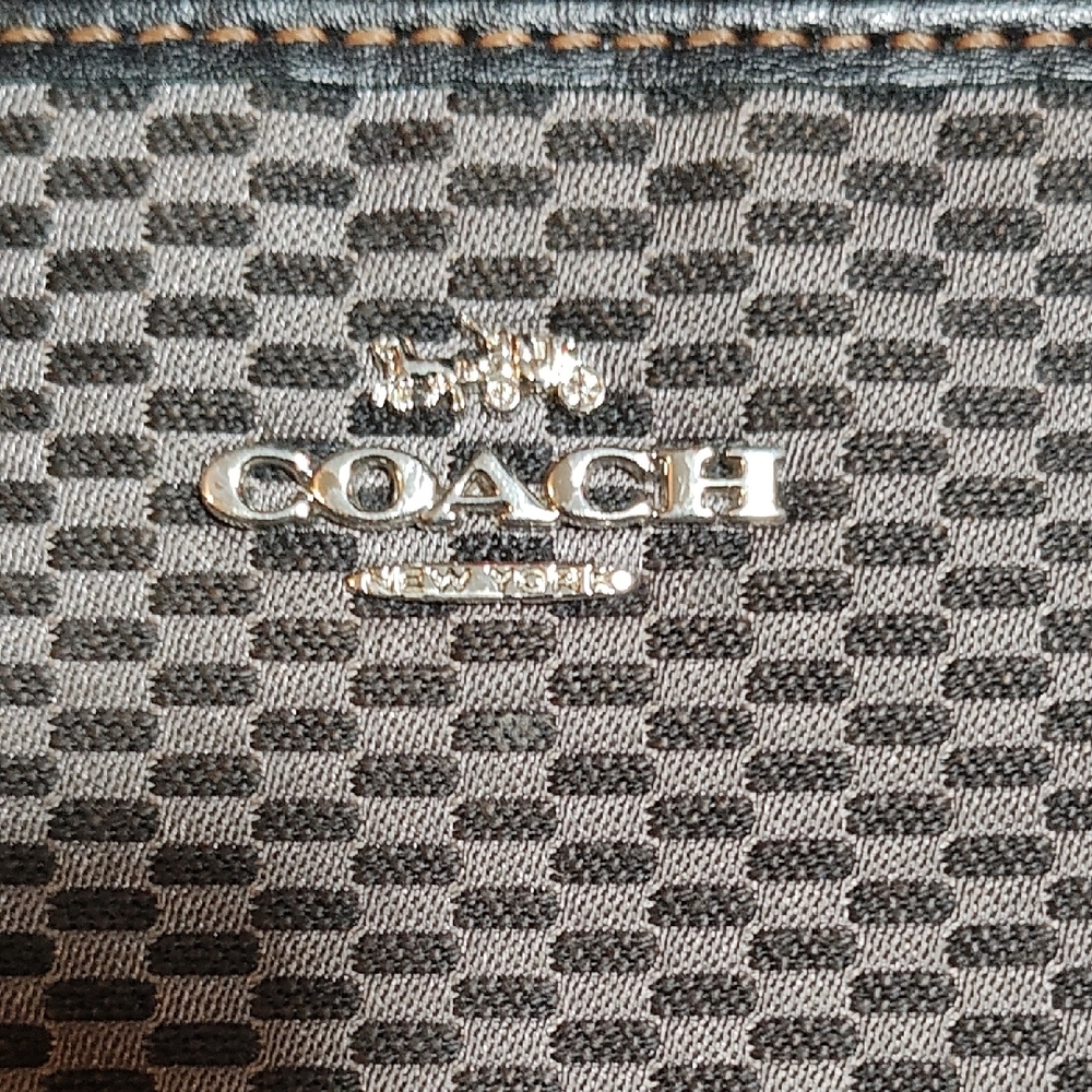 Coach Textured Black Wristlet - Picture 2 of 5